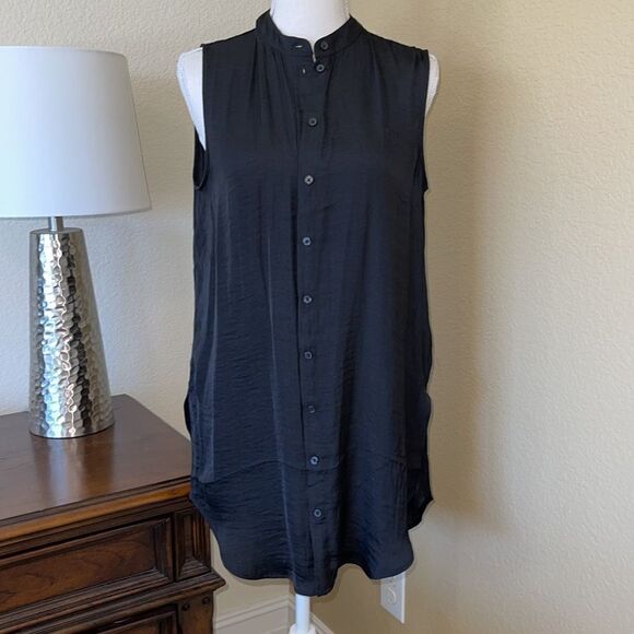Joie Black Sleeveless Button Down Top Blouse XS - Picture 2 of 4